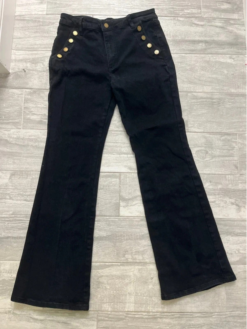 The Noli Shop Black Flare Jeans